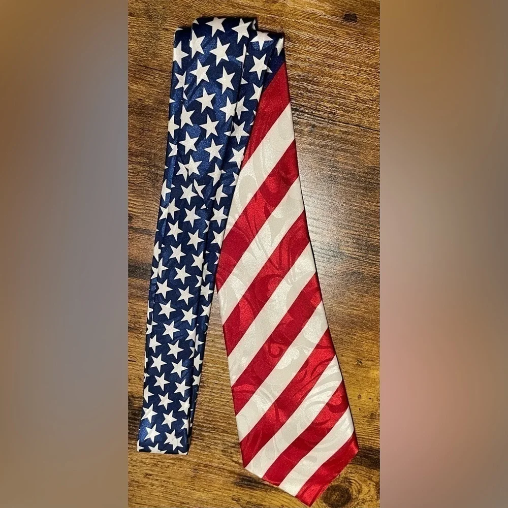 🌟HP🌟 AMERICAN FLAG HAND MADE Tie Steven Harris Necktie Patriotic United USA